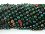 Indian Bloodstone Beads, 4mm (4.6mm) Round Beads-BeadBasic