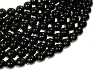 Jet Gemstone, 10mm Round Beads