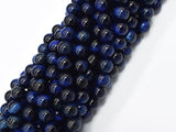 Tiger Eye-Blue 8mm Round Beads-BeadBasic