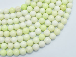 Lemon Chrysoprase Beads, Round, 8mm-BeadBasic
