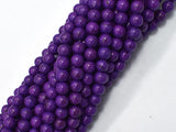 Purple Howlite, 6mm Round Beads-BeadBasic