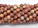 Spicy Jasper Beads, Plum Blossom Jasper, Round, 8mm-BeadBasic