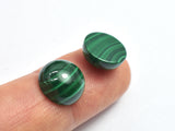 Genuine Malachite Cabochon, 10mm Coin, 1piece-BeadBasic