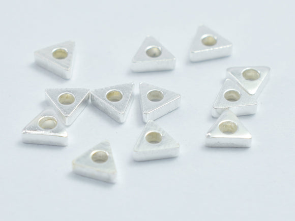 40pcs 925 Sterling Silver Beads, 3x3mm Triangle Spacer-BeadBasic