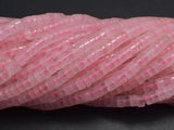 Rose Quartz, Approx. 2x4mm, Heishi Disc-BeadBasic