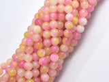Jade - Pink & Yellow, 6mm Round-BeadBasic