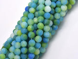 Matte Jade - Green & Blue, 6mm Round-BeadBasic