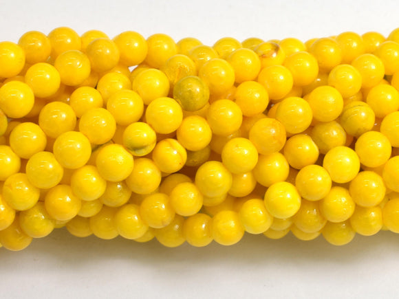 Jade - Yellow, 4mm Round-BeadBasic