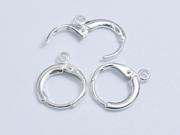 2pcs 925 Sterling Silver Earring Hoops, 12mm