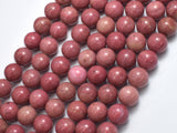 Rhodonite Beads, 10mm, Round Beads-BeadBasic