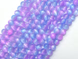 Selenite - Purple & Blue, 6mm (6.5mm) Round-BeadBasic