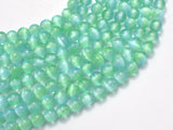 Selenite - Green & Blue, 6mm (6.5mm) Round-BeadBasic