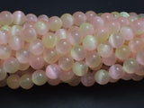 Selenite - Peach & Yellow, 8mm (8.5mm)-BeadBasic