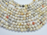 White Crazy Lace Agate 8mm Round Beads, 14.5 Inch-BeadBasic