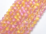 Selenite - Pink & Yellow, 8mm (8.5mm)-BeadBasic