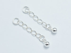 6pcs 925 Sterling Silver Extension Chain 25mm Long-BeadBasic