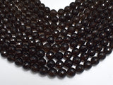Smoky Quartz Beads, 10mm Faceted Round Beads