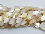 Mother of Pearl, MOP, White & Brown, 8x12mm Marquise-BeadBasic