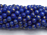 Mashan Jade - Lapis Blue, 8mm (8.5mm) Round-BeadBasic