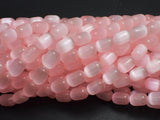 Selenite, Gypsum, Pink, 6x9mm Tube-BeadBasic