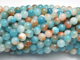 Jade - Blue & Orange, 6mm (6.5mm) Round-BeadBasic