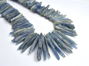 Blue Kyanite (7-12)x(16-48)mm Graduated Top Drilled Slice Stick-BeadBasic