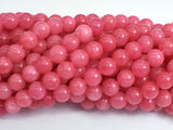 Jade Beads-Pink, 8mm Round Beads-BeadBasic