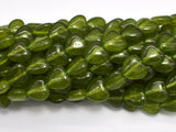 Jade - Green 12mm Heart Beads-BeadBasic