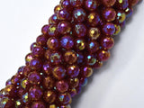 Mystic Coated Carnelian, 8mm Faceted Round-BeadBasic