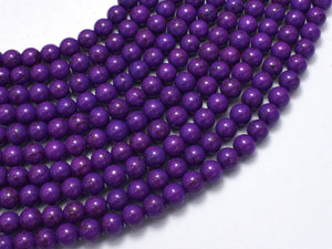 Purple Howlite, 6mm Round Beads-BeadBasic