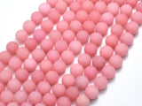 Matte Jade - Rose Pink, 8mm Round-BeadBasic