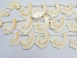 Mother of Pearl Beads, MOP, Creamy White, 17x30mm-28x46mm Free Form,-BeadBasic