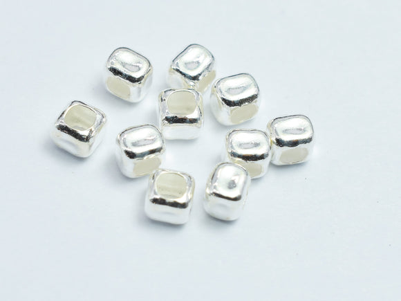 20pcs 925 Sterling Silver 3x2.8mm Cube Beads-BeadBasic