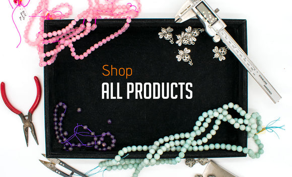 shop all products include semi-precious stone beads, wood beads, findings, freshwater pearl and glass beads