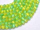 Selenite - Green & Yellow, 8mm (8.5mm)-BeadBasic