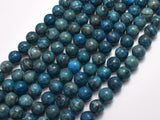 Gray Picture Jasper - Blue, 8mm (8.5mm)-BeadBasic