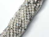 White Moonstone Beads, 4mm (4.5mm) Round-BeadBasic