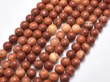 Red Malachite Beads, Round, 8mm-BeadBasic