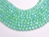 Selenite - Green & Blue, 6mm (6.5mm) Round-BeadBasic