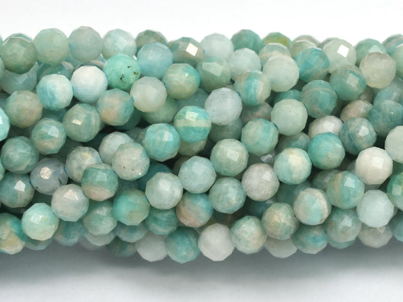 Amazonite, 3.8mm Micro Faceted Round