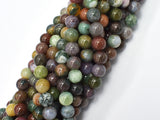 Indian Agate Beads, Fancy Jasper Beads, 8mm Round Beads-BeadBasic