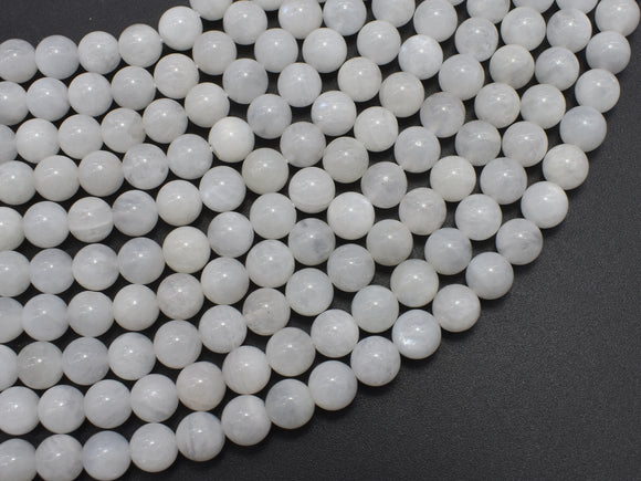 White Rainbow Moonstone 6mm Round Beads-BeadBasic