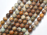 African Green Opal, 10mm(10.3mm) Round Beads, 16 Inch, Full strand-BeadBasic