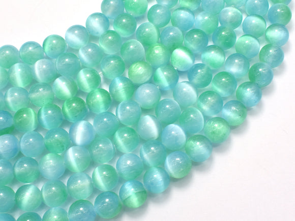 Selenite - Green & Blue, 8mm (8.5mm) Round-BeadBasic