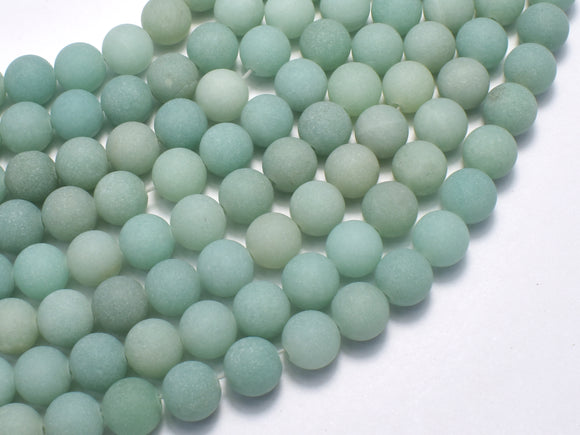 Matte Amazonite Beads, Round, 8mm-BeadBasic