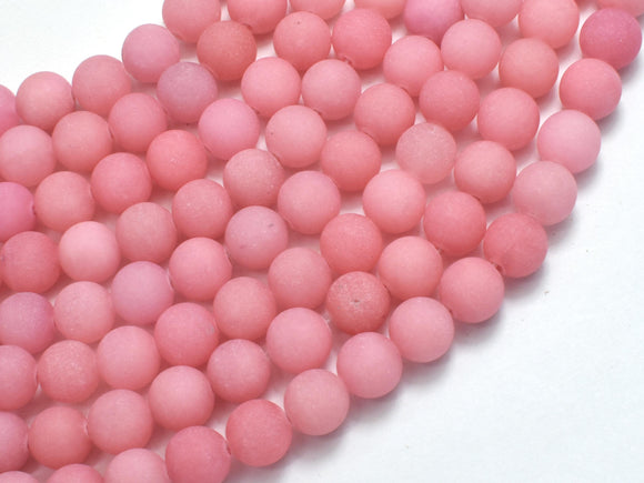 Matte Jade - Rose Pink, 8mm Round-BeadBasic