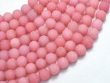 Matte Jade - Rose Pink, 8mm Round-BeadBasic
