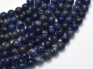 Sodalite Beads, Round, 8mm-BeadBasic