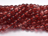 Quartz - Red, 8mm (7.8mm) Round-BeadBasic