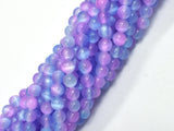 Selenite - Purple & Blue, 6mm (6.5mm) Round-BeadBasic